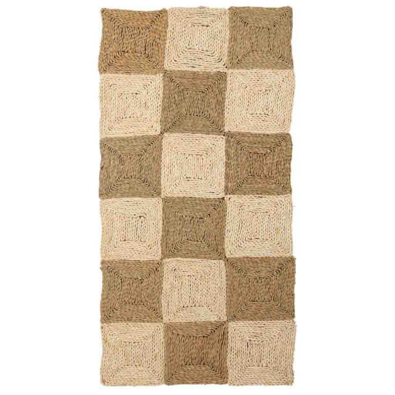 alfombra de fibra natural tejido artesanal
