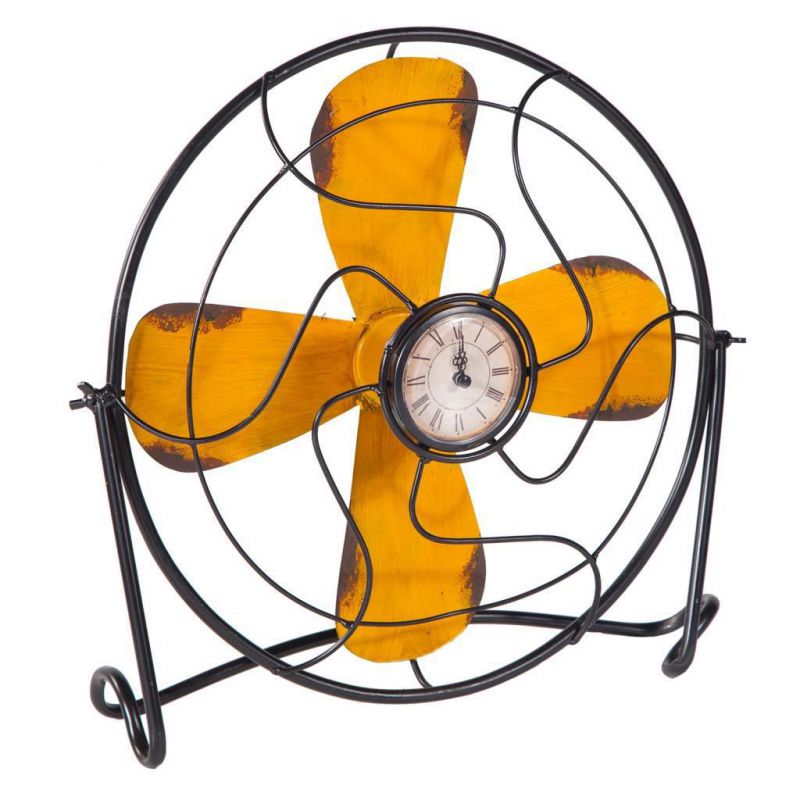 reloj ventilador de metal de colores