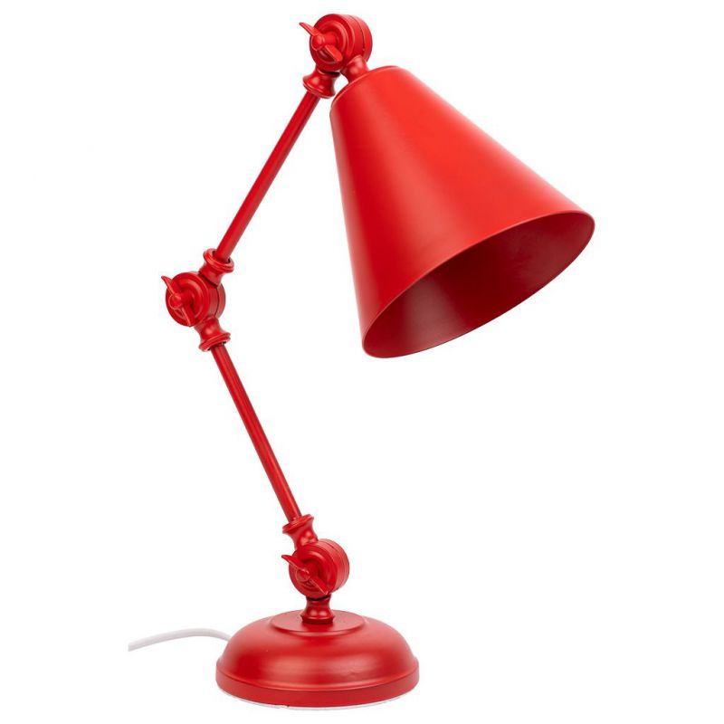lampara flexo de mesa de metal rojo