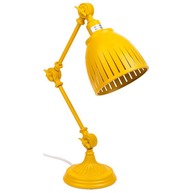 lampara flexo de mesa de metal amarillo
