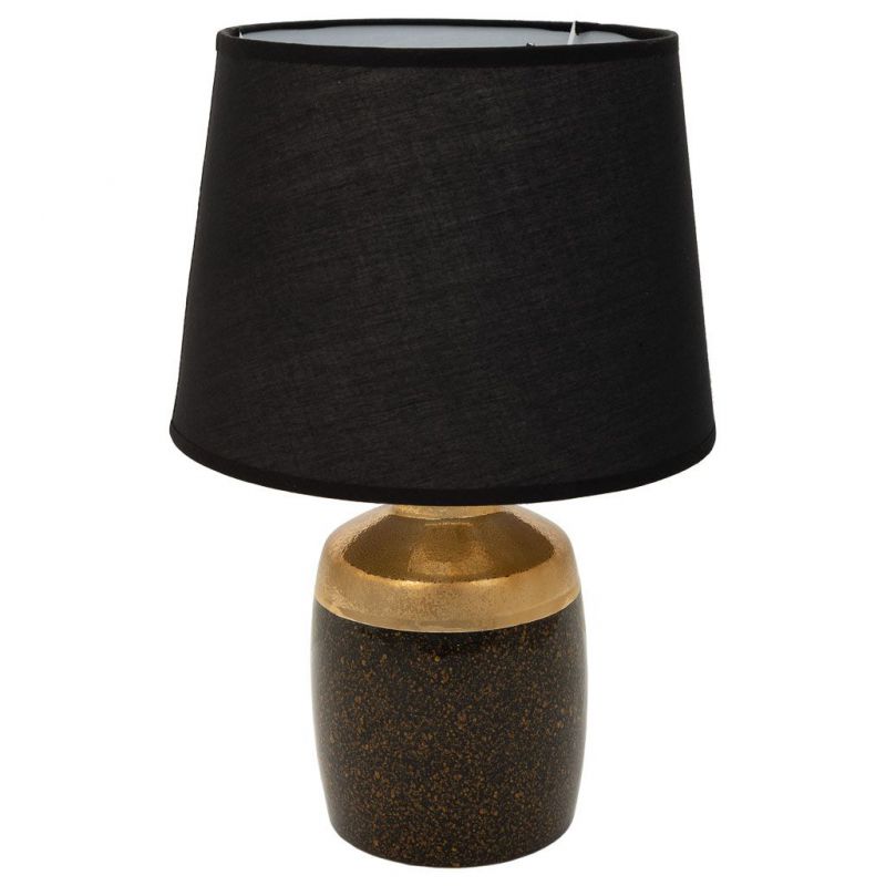 lampara de mesa de ceramica oro