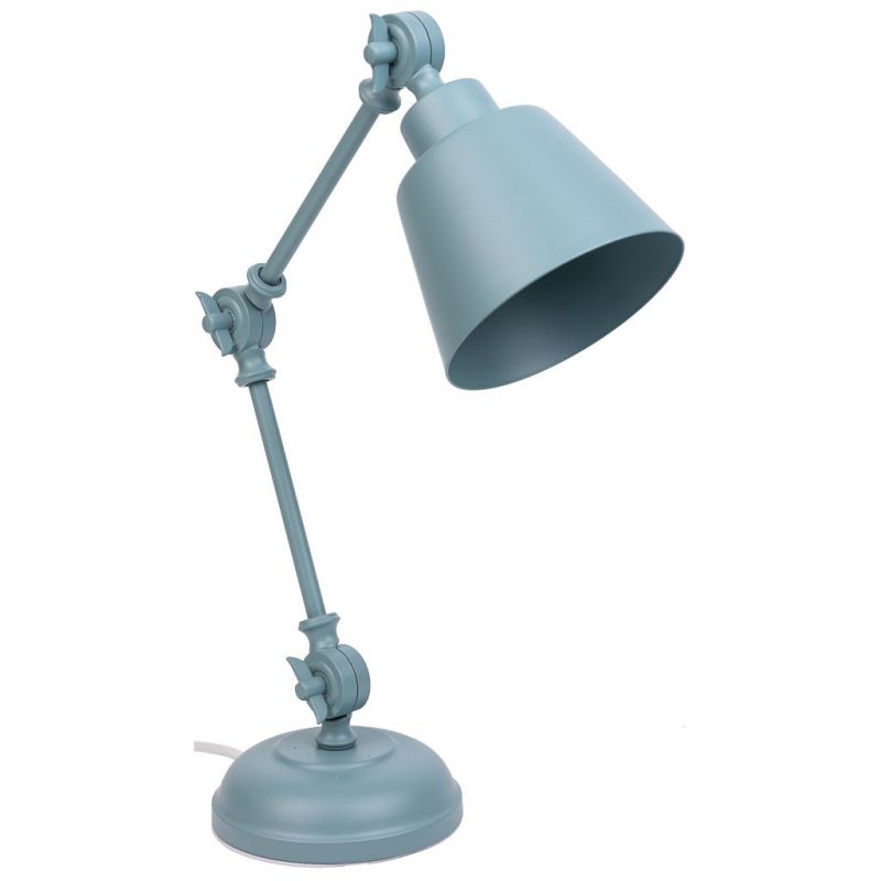 lampara flexo de mesa de metal azul