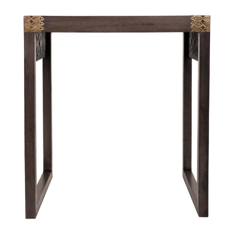 mesa de madera y metal