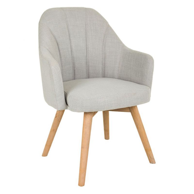 silla de madera y tapizada