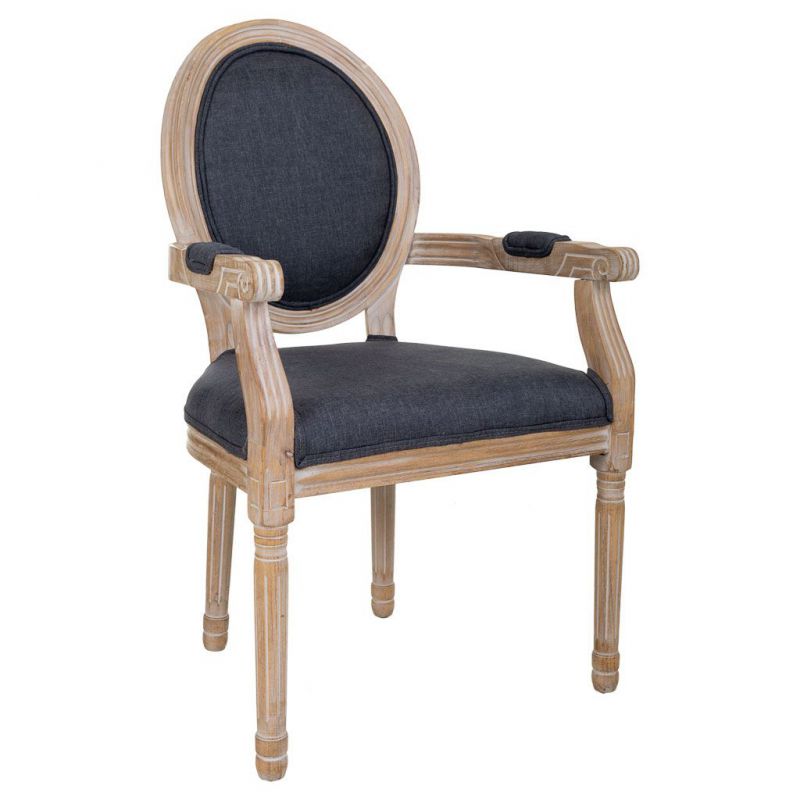 silla de madera tapizada