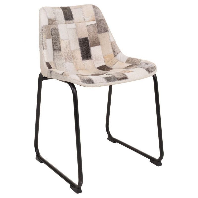 silla de metal tapizado piel