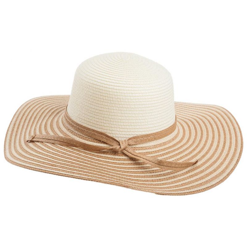 sombrero sra de ala ancha bicolor