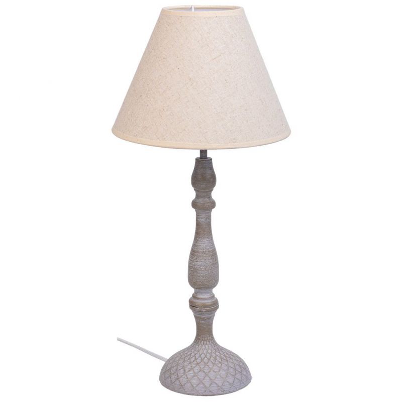 lampara de mesa de metal gris