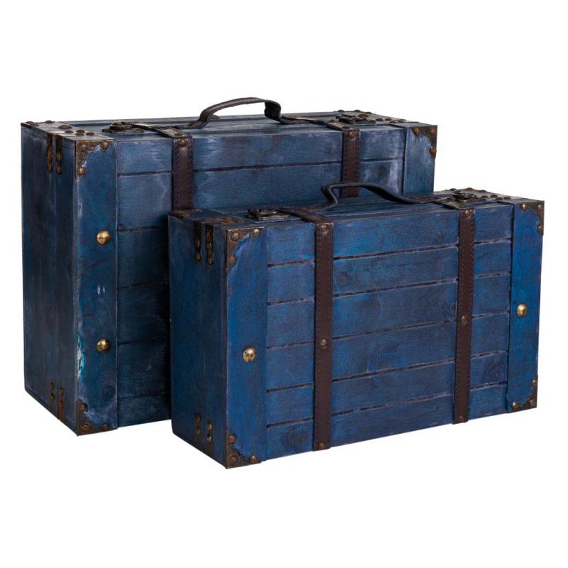 maletas de madera set 2 pzas