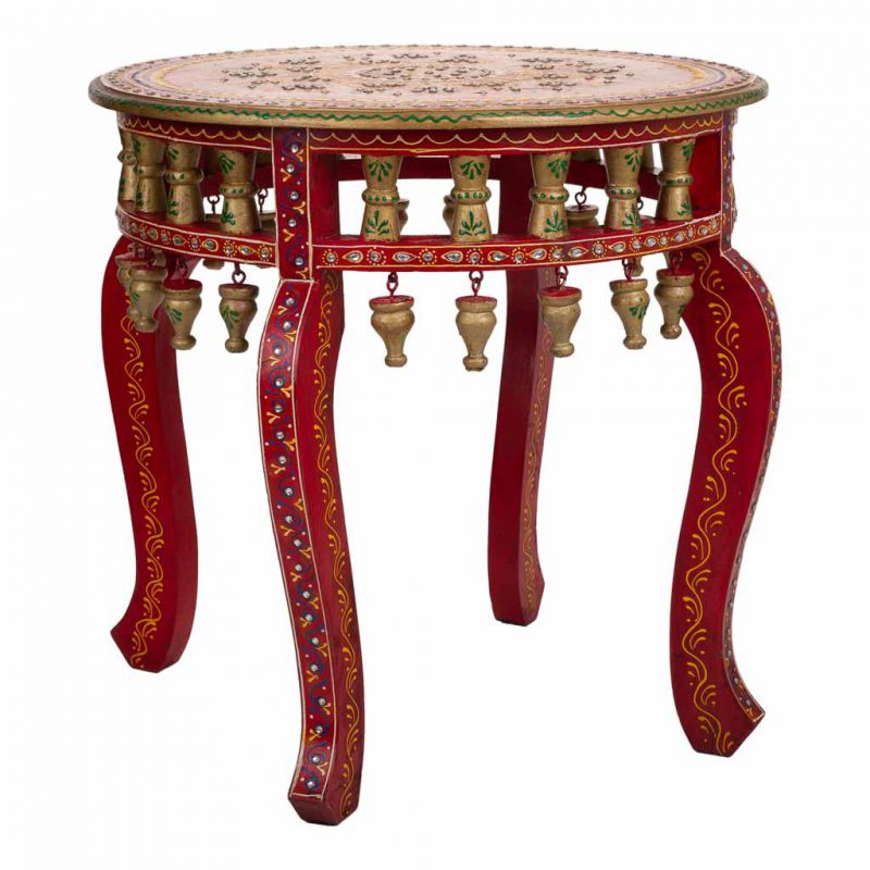 mesa de madera pintado artesanal