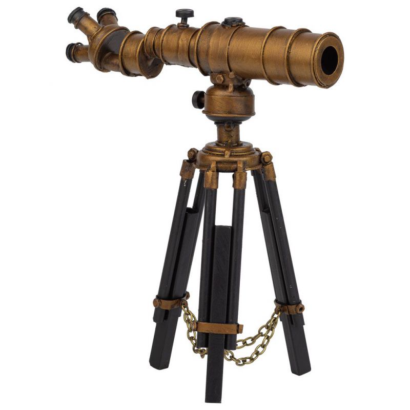 telescopio metal marron