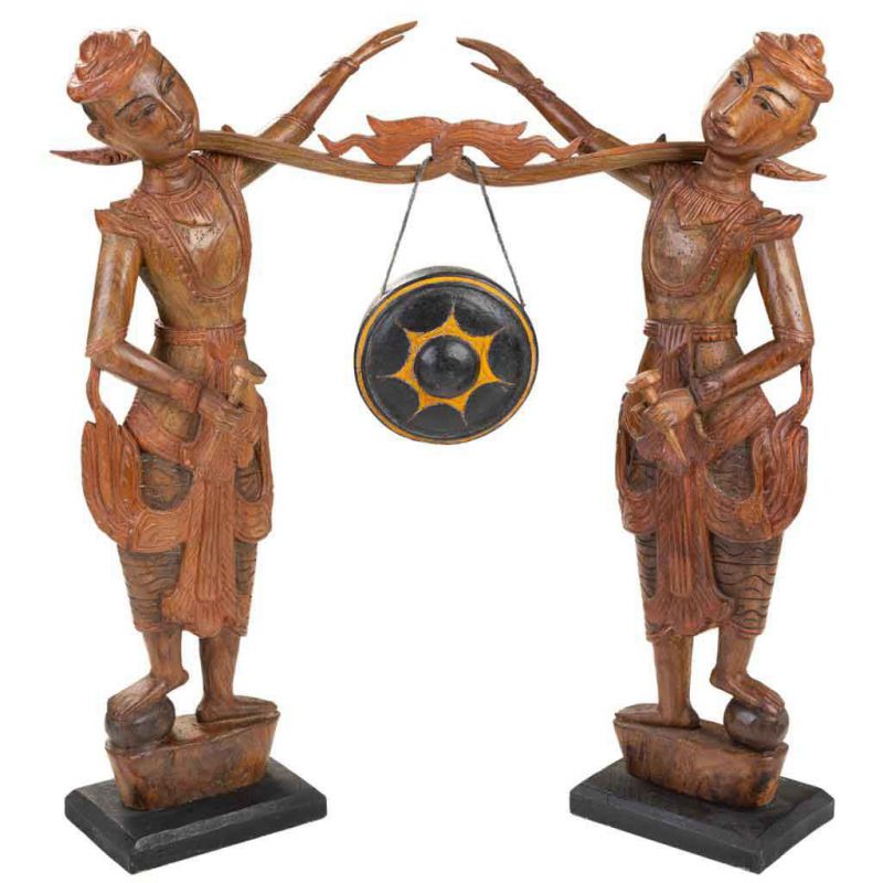figuras decorativa con gong origen tailandes