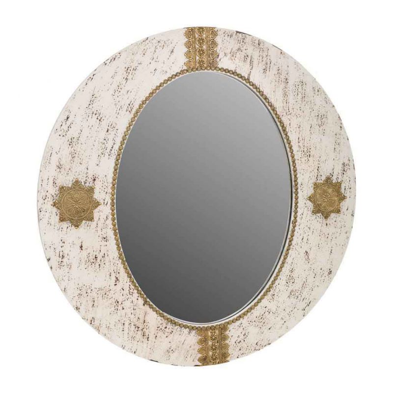espejo de madera acabado artesanal