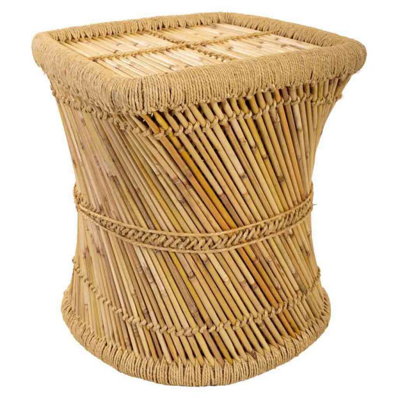 mesa auxiliar de bambu