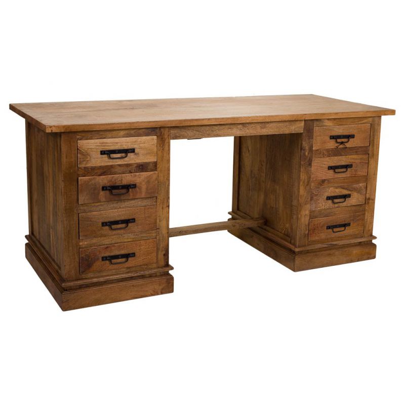 escritorio de madera acab artesanal